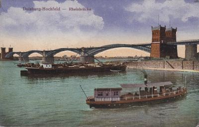Duisburg - Hochfeld na starej widokówce