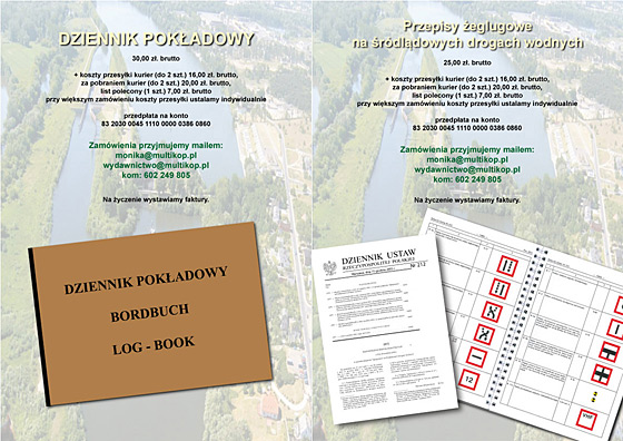 Książki pokładowe, przepisy żeglugowe do nabycia