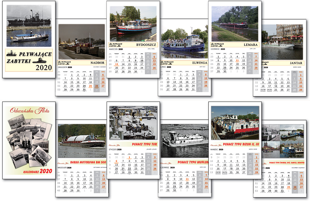 Kalendarze wodniackie na rok 2020