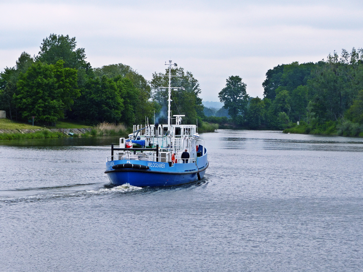 Rejs nowych lodołamaczy do portu na Zbiorniku Wodnym Włocławek
